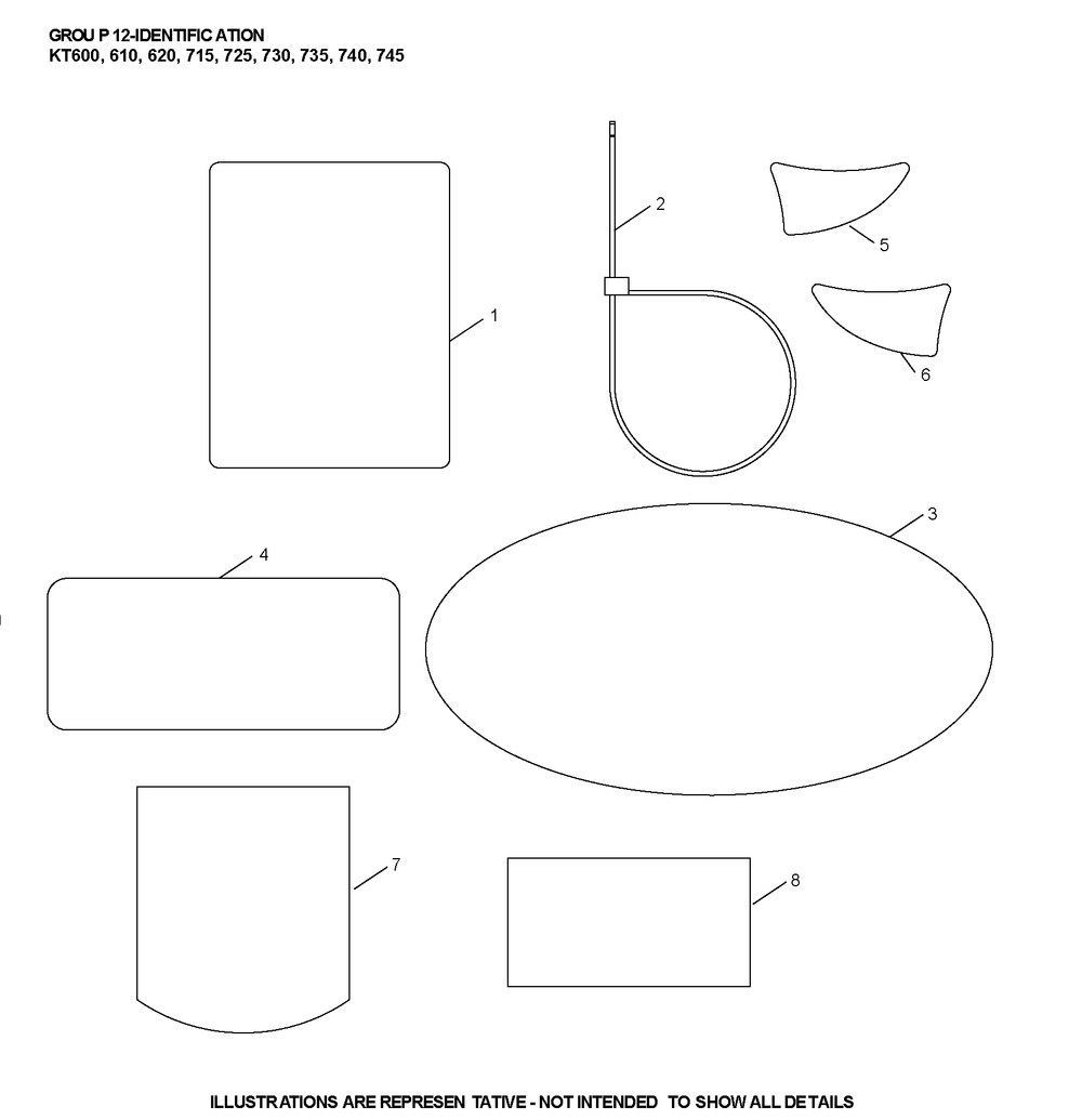 Kt740-3097 Identification Diagram and Parts List for KT740-3097  Cub Cadet Lawn Tractor